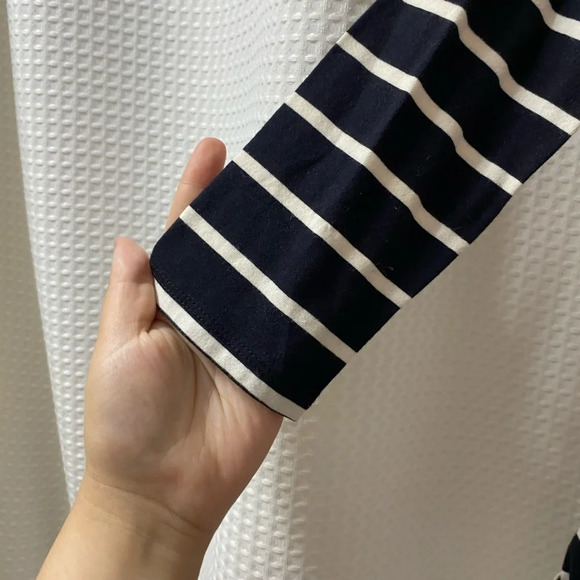 LOFT Striped Off The Shoulder Knit Top - Picture 2 of 5